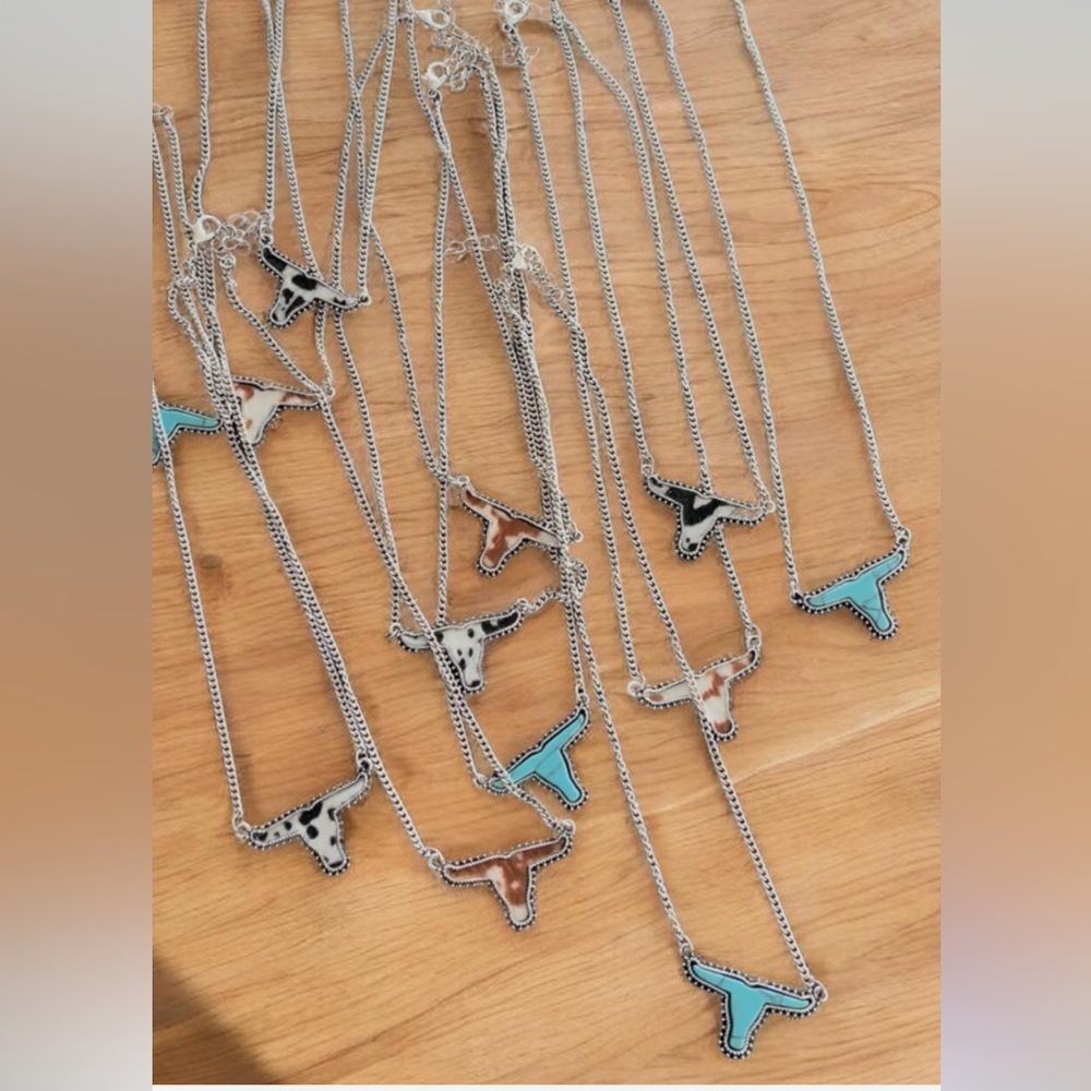 LONGHORN NECKLACE ( pick your color )